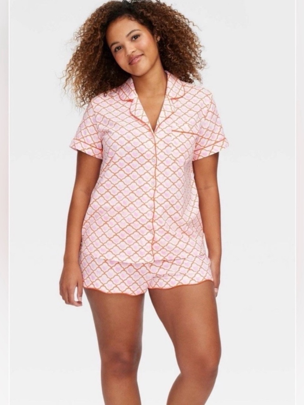 Women's Geo Short Sleeves + Shorts Pajama Set - Roller Rabbit x Target Collab